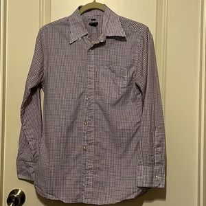 Club Monaco plaid men’s dress shirt. Size xs. Shades of purple